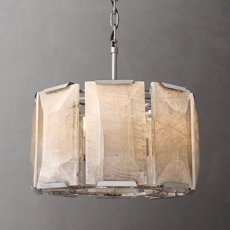 Harson Calcite Round Chandelier 19" - thebelacan