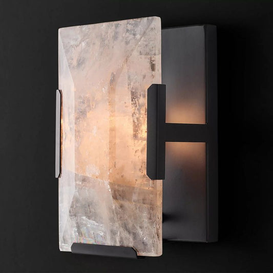 Harson Calcite Short Wall Sconce - thebelacan