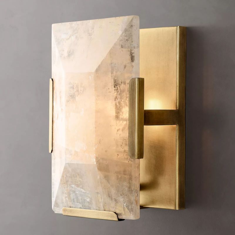 Harson Calcite Short Wall Sconce - thebelacan