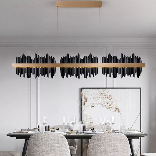 Hill Modern Sculpture Linear Chandelier - thebelacan