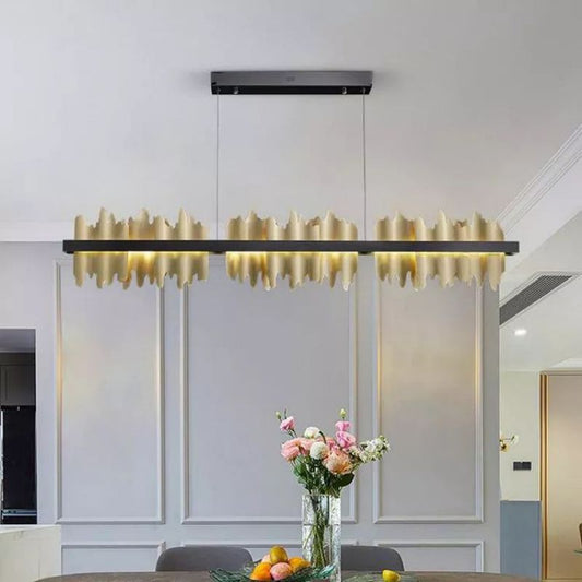 Hill Modern Sculpture Linear Chandelier - thebelacan