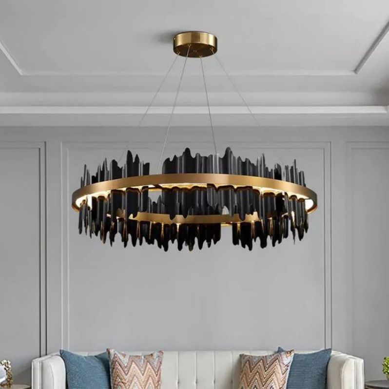 Hill Modern Sculpture Round Chandelier - thebelacan