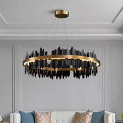 Hill Modern Sculpture Round Chandelier - thebelacan