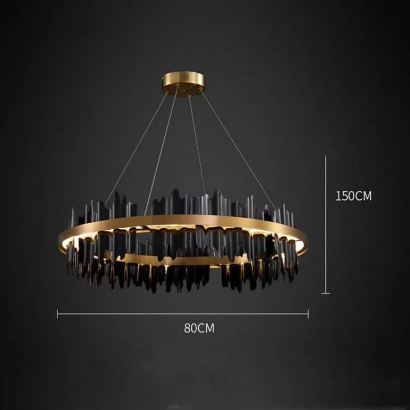 Hill Modern Sculpture Round Chandelier - thebelacan