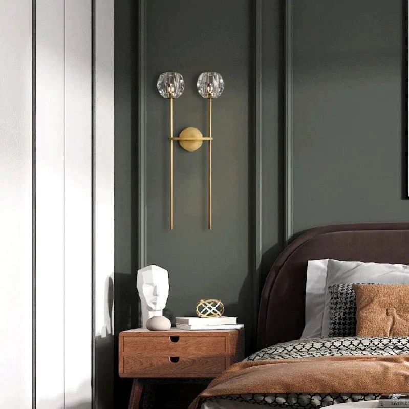Kristal Clear Glass Double Grand Wall Sconce - thebelacan