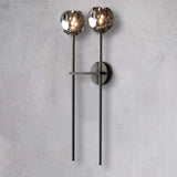 Kristal Smoke Glass Double Grand Wall Sconce - thebelacan