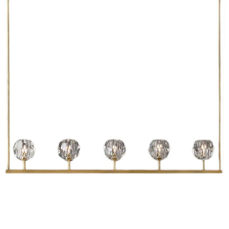 Kristal Glass Linear Chandelier 48" - thebelacan