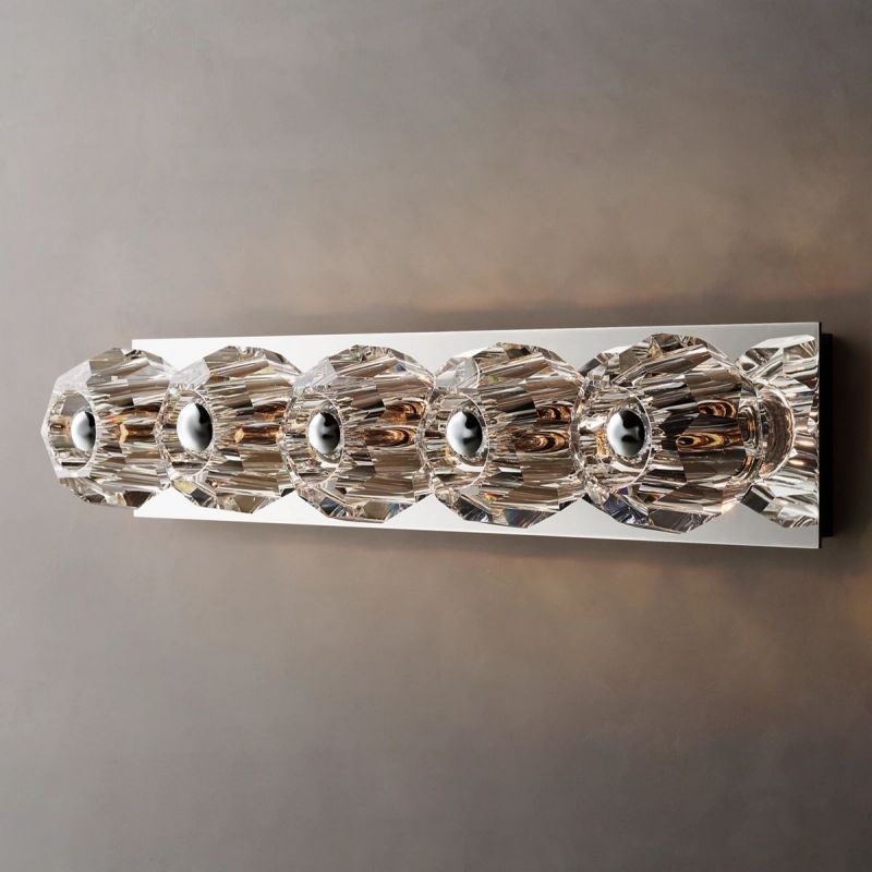 Kristal Clear Glass Linear Grand Wall Sconce - thebelacan