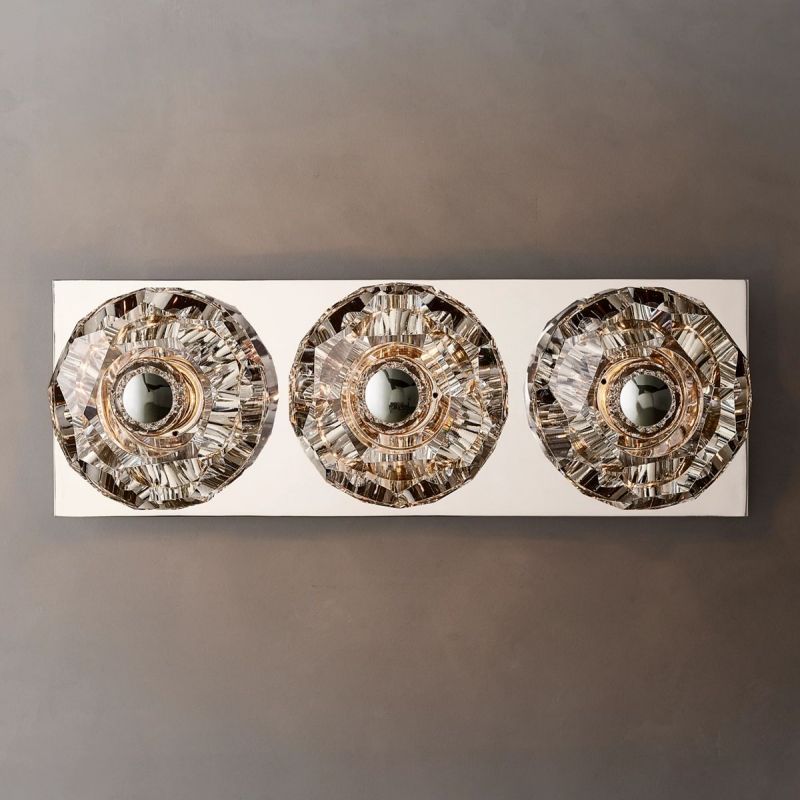 Kristal Clear Glass Linear Short Wall Sconce - thebelacan
