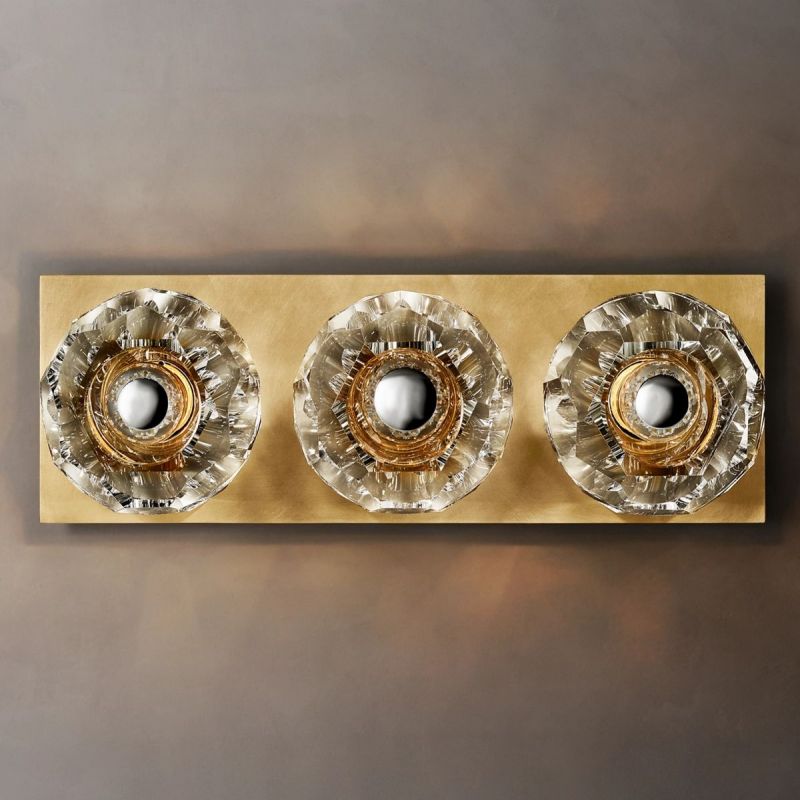 Kristal Clear Glass Linear Short Wall Sconce - thebelacan