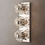 Kristal Clear Glass Linear Short Wall Sconce - thebelacan