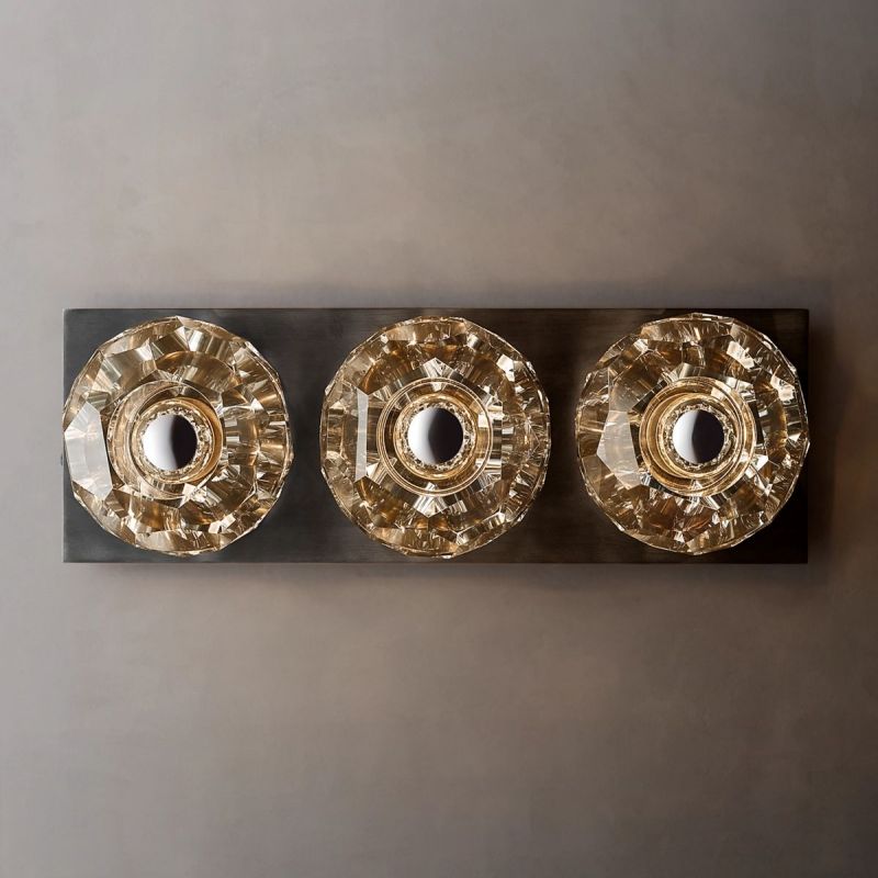 Kristal Clear Glass Linear Short Wall Sconce - thebelacan
