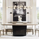 Kristal Glass Oval Chandelier 72" - thebelacan