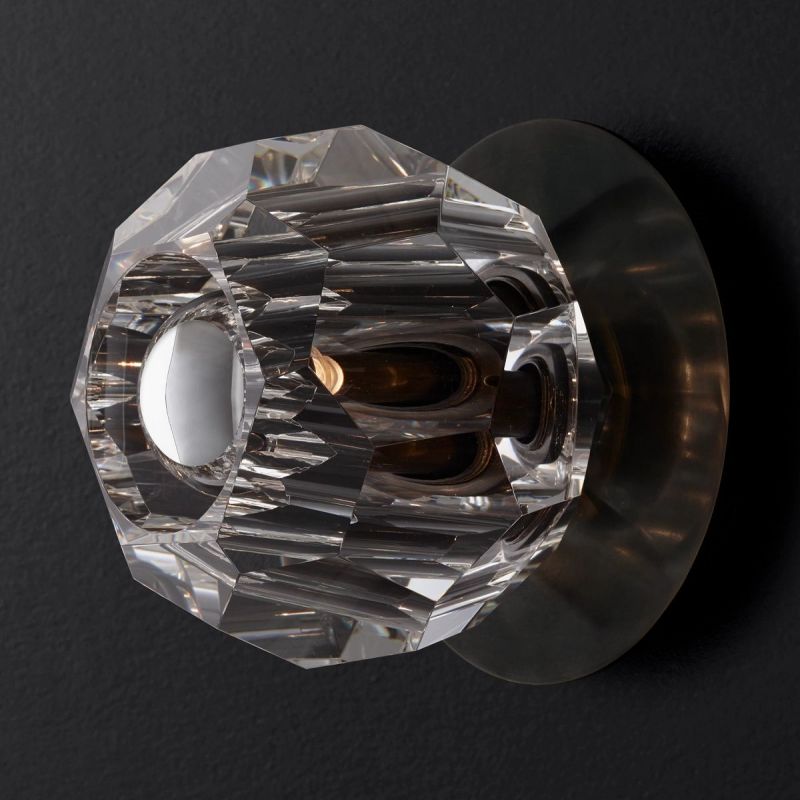 Kristal Clear Glass Petite Wall Sconce - thebelacan