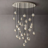 Kristal Clear Glass Round Cluster Chandelier 40" - thebelacan