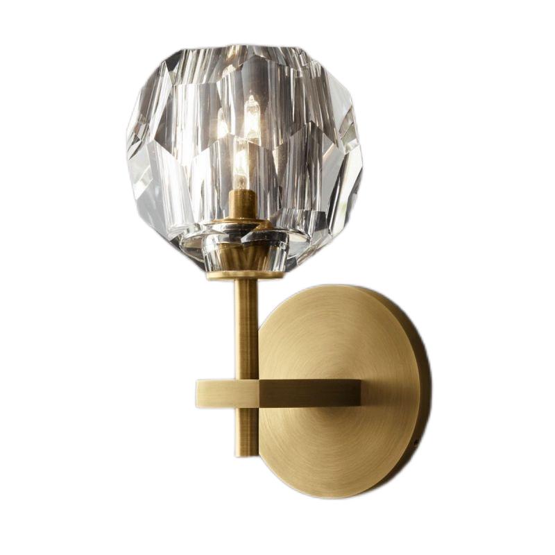 Kristal Clear Glass Short Wall Sconce - thebelacan