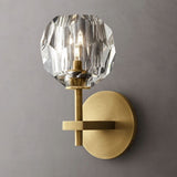 Kristal Clear Glass Short Wall Sconce - thebelacan