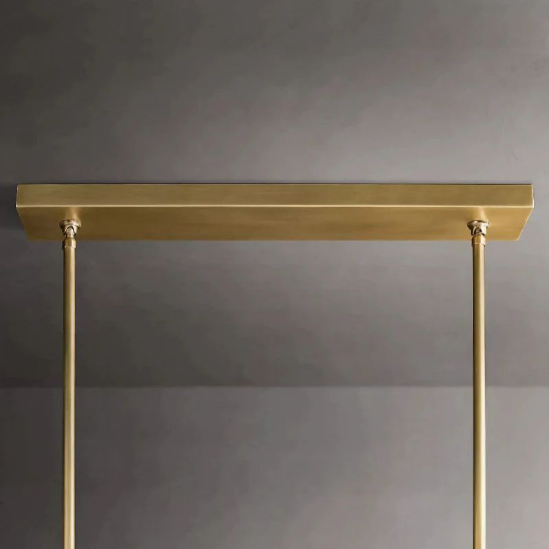 Kristal Glass Double Linear Chandelier 60" - thebelacan