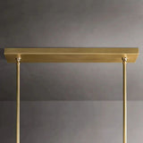 Kristal Glass Double Linear Chandelier 60" - thebelacan
