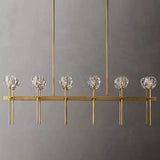 Kristal Glass Double Linear Chandelier 60" - thebelacan