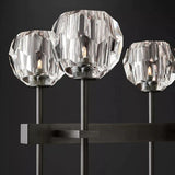 Kristal Glass Double Linear Chandelier 60" - thebelacan