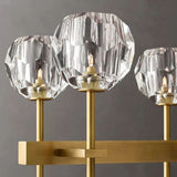 Kristal Glass Double Linear Chandelier 60" - thebelacan