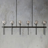 Kristal Glass Double Linear Chandelier 60" - thebelacan