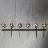 Kristal Glass Double Linear Chandelier 60" - thebelacan