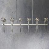 Kristal Glass Double Linear Chandelier 60" - thebelacan