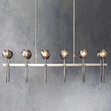 Kristal Glass Double Linear Chandelier 60" - thebelacan