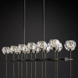 Kristal Glass Double Linear Chandelier 60" - thebelacan