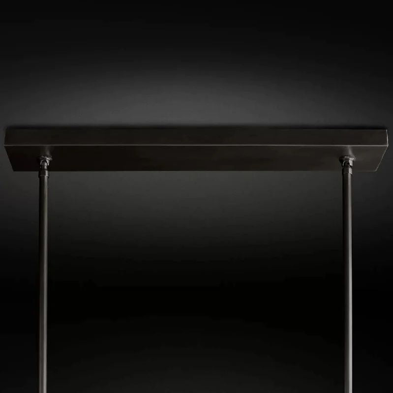 Kristal Glass Double Linear Chandelier 60" - thebelacan