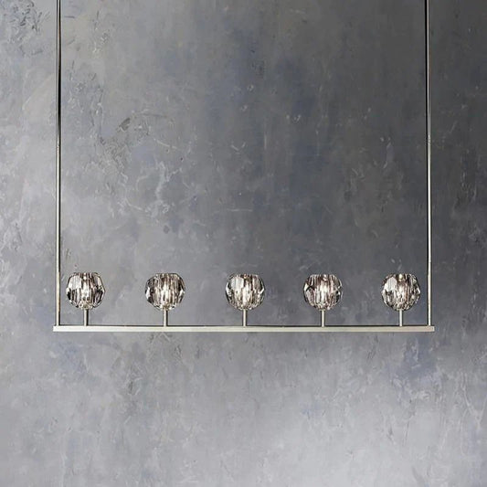 Kristal Glass Linear Chandelier 48" - thebelacan
