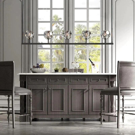 Kristal Glass Linear Chandelier 48" - thebelacan