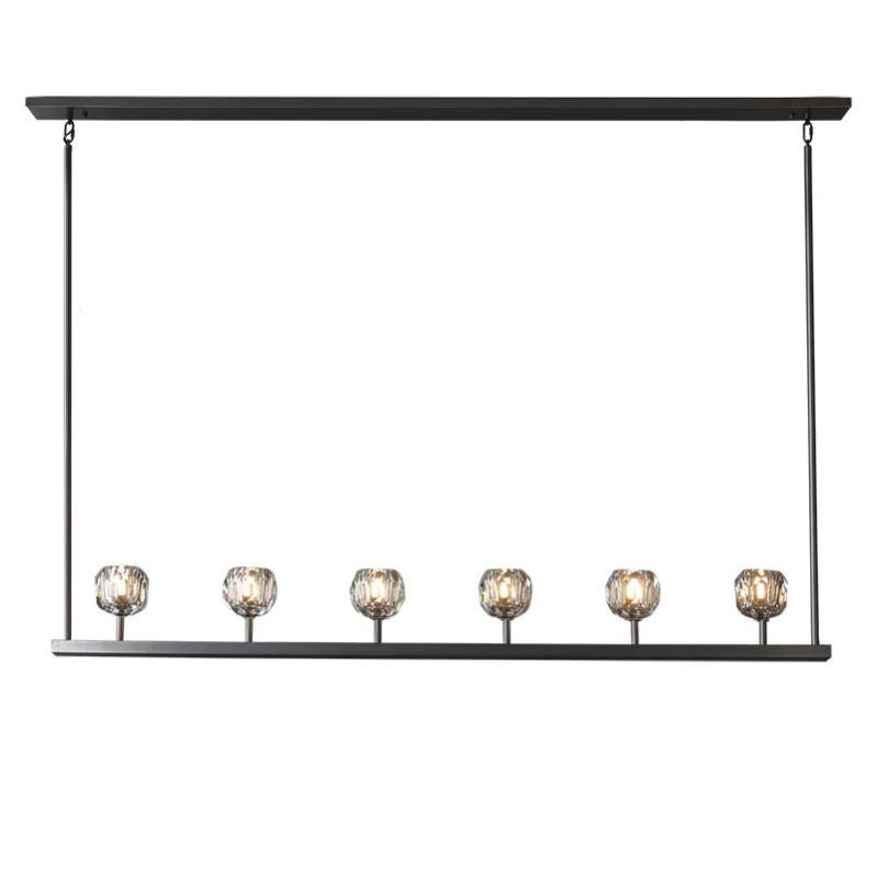 Kristal Glass Linear Chandelier 60" - thebelacan