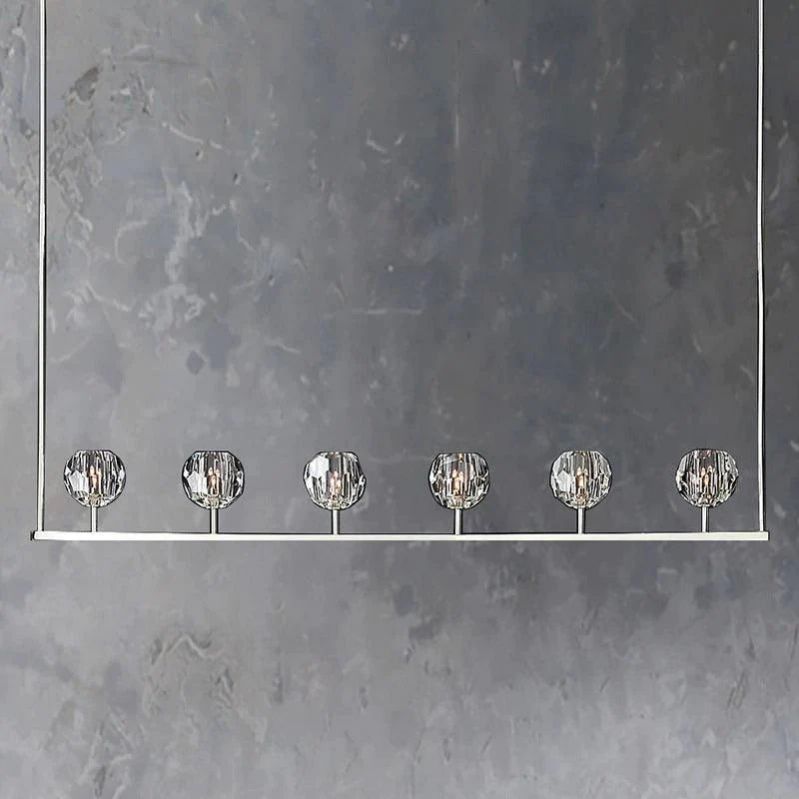 Kristal Glass Linear Chandelier 60" - thebelacan