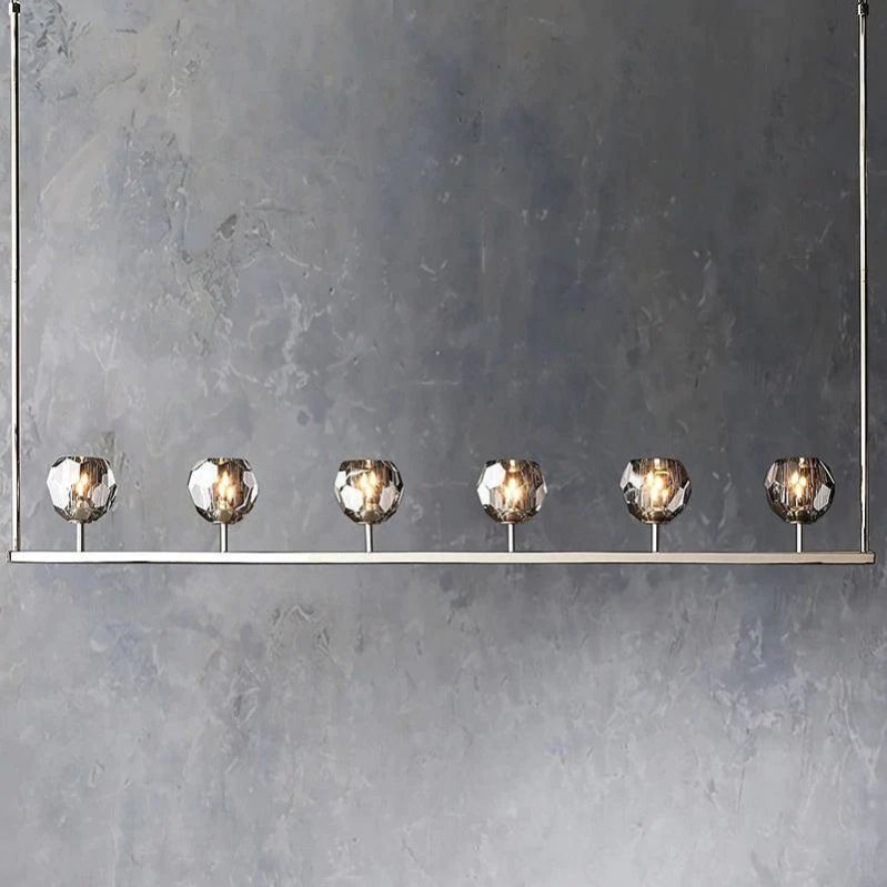Kristal Glass Linear Chandelier 60" - thebelacan