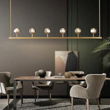 Kristal Glass Linear Chandelier 60" - thebelacan