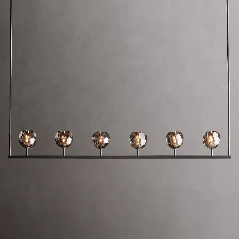 Kristal Glass Linear Chandelier 60" - thebelacan