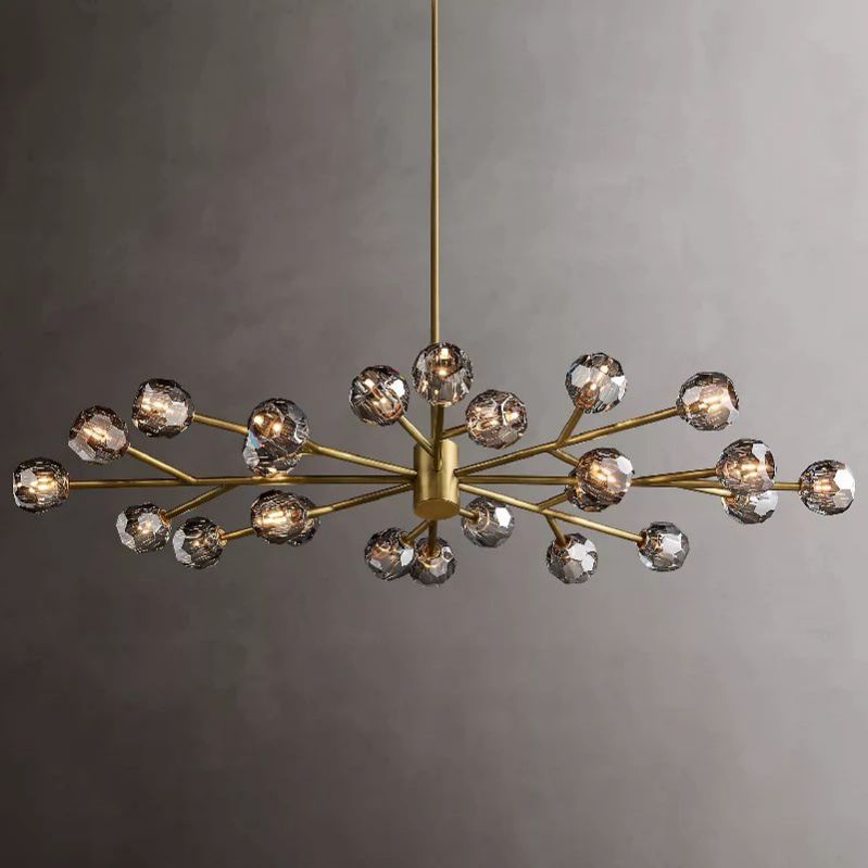 Kristal Glass Oval Chandelier 72" - thebelacan