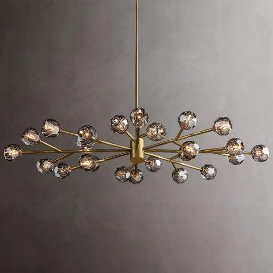 Kristal Glass Oval Chandelier 72" - thebelacan
