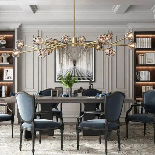 Kristal Glass Oval Chandelier 72" - thebelacan