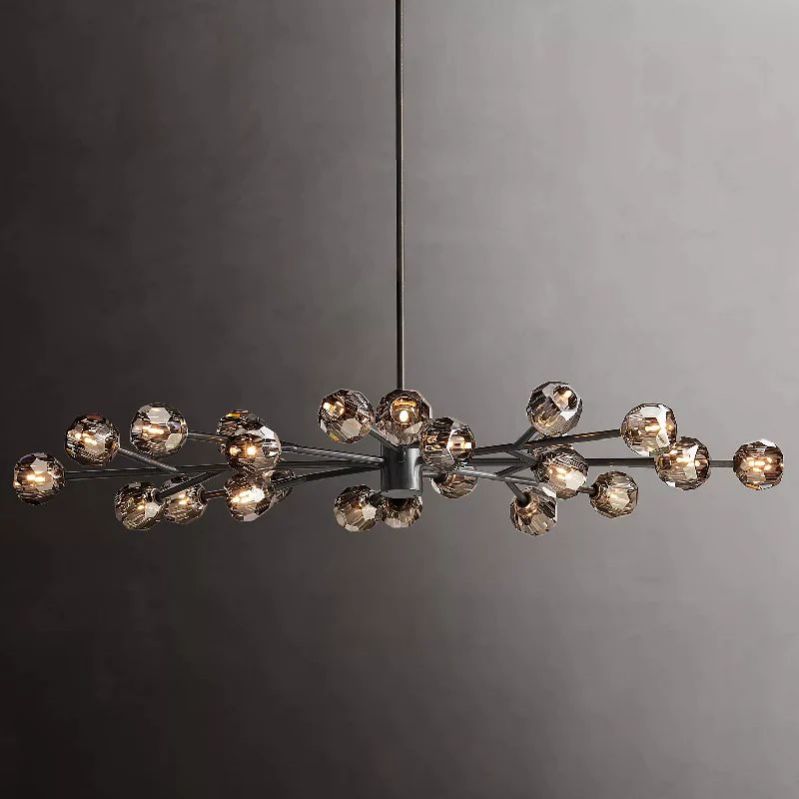 Kristal Glass Oval Chandelier 72" - thebelacan