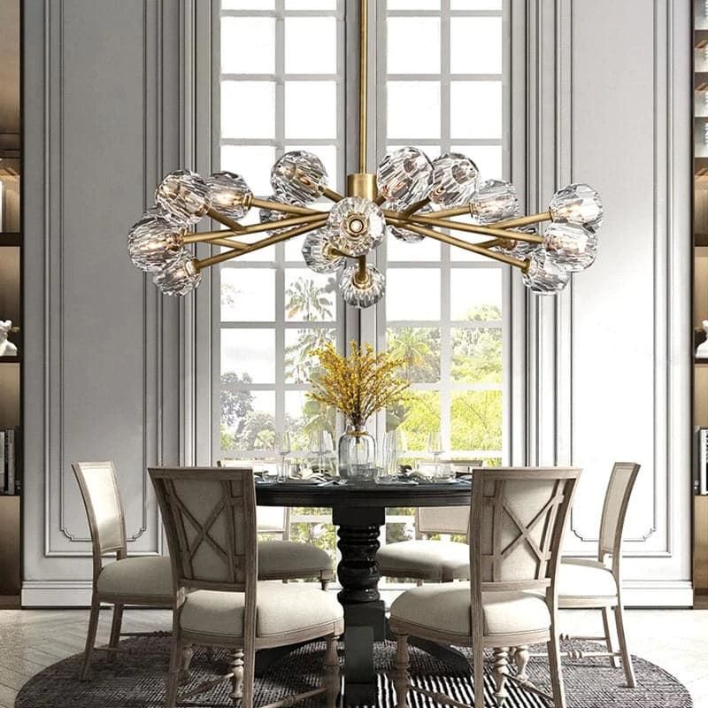 Kristal Glass Round Chandelier 48" - thebelacan
