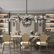 Kristal Glass Round Chandelier 72" - thebelacan