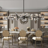 Kristal Glass Round Chandelier 72" - thebelacan