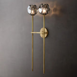 Kristal Smoke Glass Double Grand Wall Sconce - thebelacan
