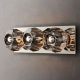 Kristal Smoke Glass Linear Short Wall Sconce - thebelacan