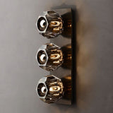 Kristal Smoke Glass Linear Short Wall Sconce - thebelacan