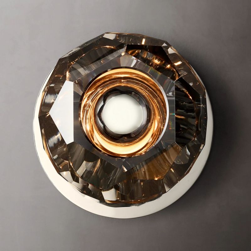 Kristal Smoke Glass Petite Wall Sconce - thebelacan